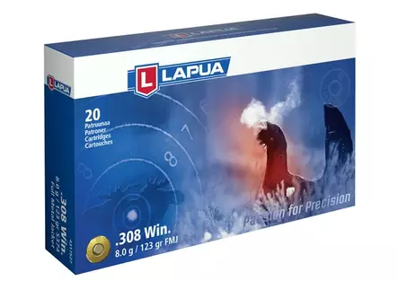 Lapua .308 Win. FMJ S374 8,0 g - .308 Winchester kiväärinpatruunat - 6418267101660 - 1