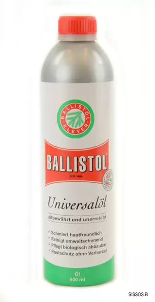 Ballistol aseöljy 500ml - Aseöljyt - 4017777211504 - 1