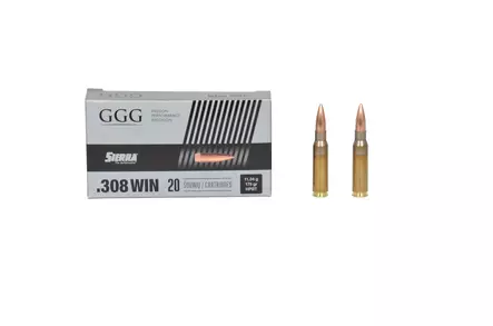 GGG .308 Win. HPBT 11,3 g Sierra - .308 Winchester kiväärinpatruunat - 4779032300124 - 2
